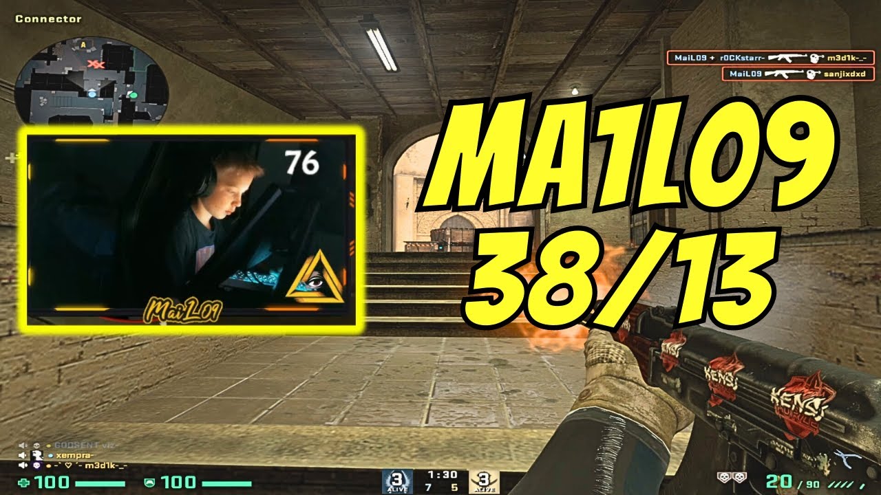 ma1L09 14yrs old CS GO POV 38/13 FACEIT GAME | ma1L09 CSGO POV FACEIT ...