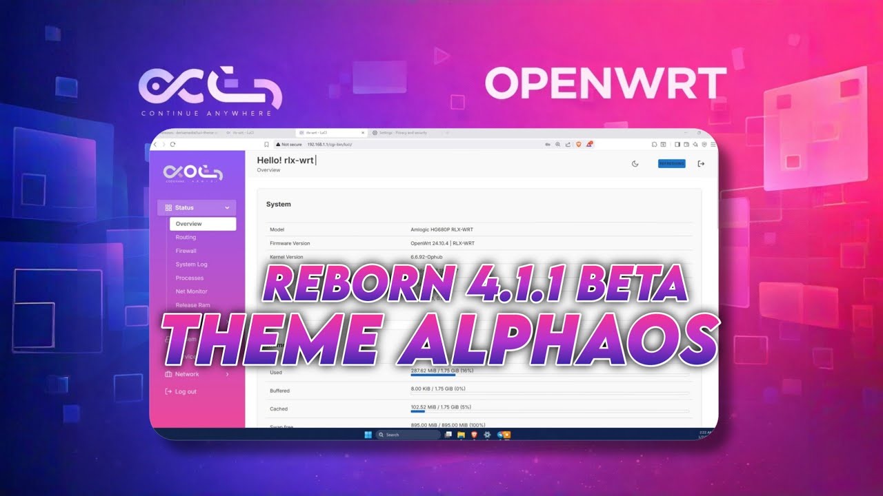 REVIEW ⭕️ THEME ALPHAOS BETA 4.1.1 OPENWRT 
