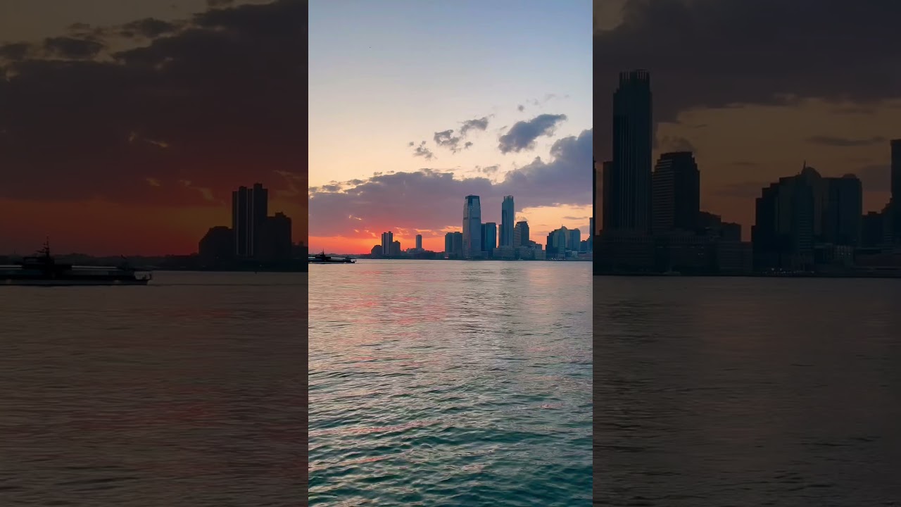 Sunset, pier A, Manhattan 