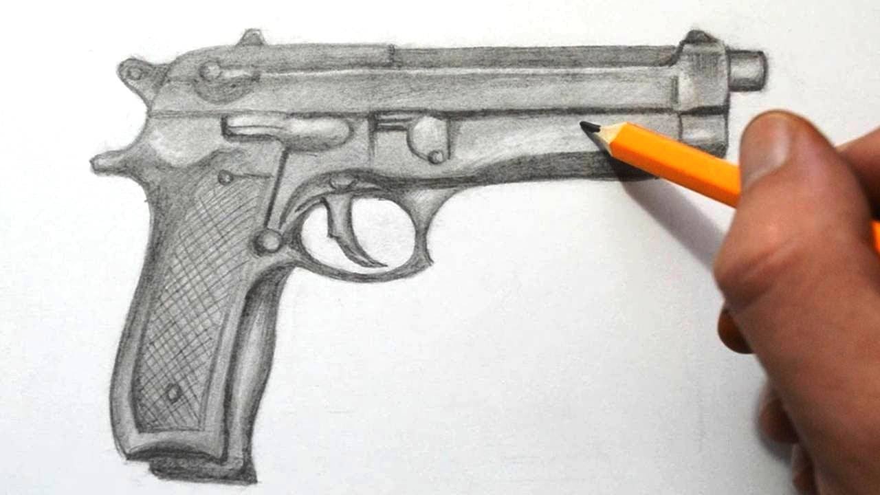 15 Ilustration Cool drawings gun sketches for Figure Drawing