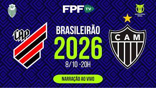 ATHLETICO x ATLÉTICO-MG | BRASILEIRÃO SÉRIE A 2026 | RODADA 29, NARRAÇÃO AO VIVO (sem imagens)