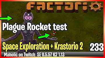⚙️Factorio Space Exploration & Krastorio 2 Mod✅🏭➡️Plague Rocket test launch x234