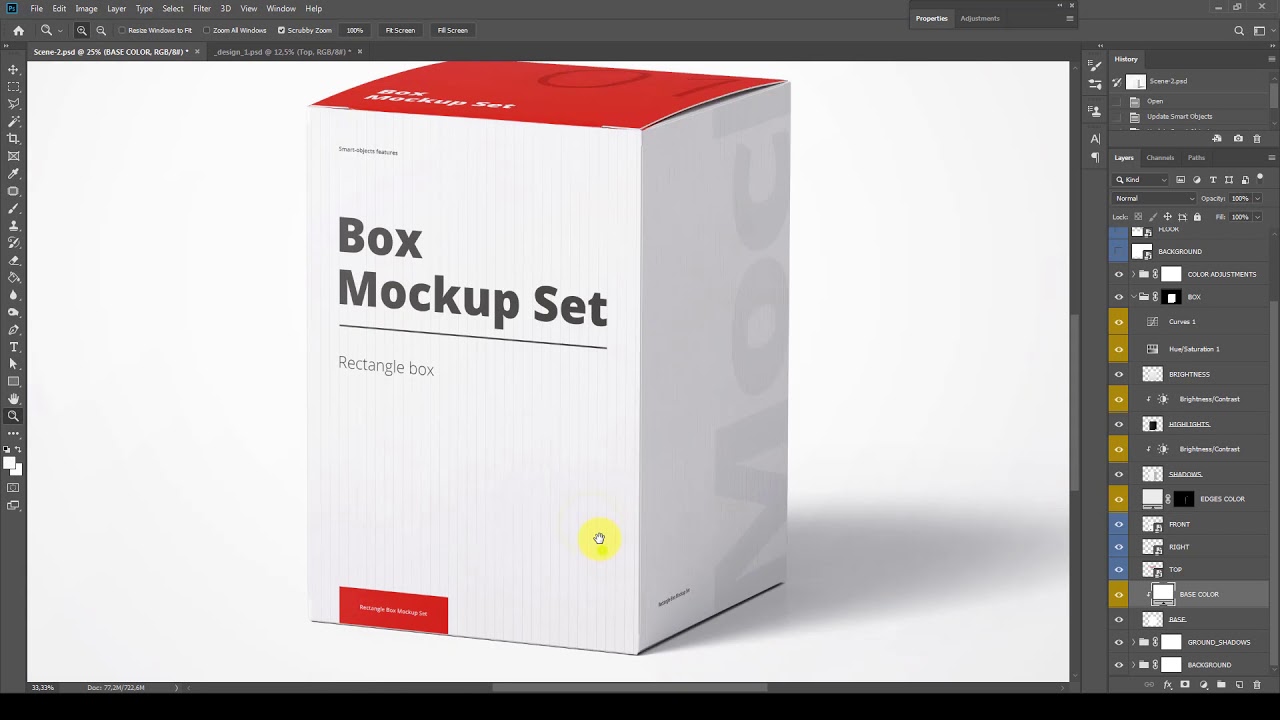 Download Box Mockup Set 01: Rectangle for Photoshop, video tutorial ...