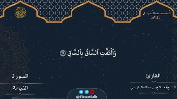 ماتيسر من سورة القيامة ( تلاوات مختارة من المصحف المرتل )|فضيلة القارئ الشيخ/صالح بن عبدالله القريشي