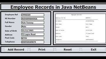 How to Print Employee Records in Java NetBeans