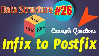 Data Structure Tutorial #26:  Example of Infix to Postfix  | Infix to Postfix Conversion