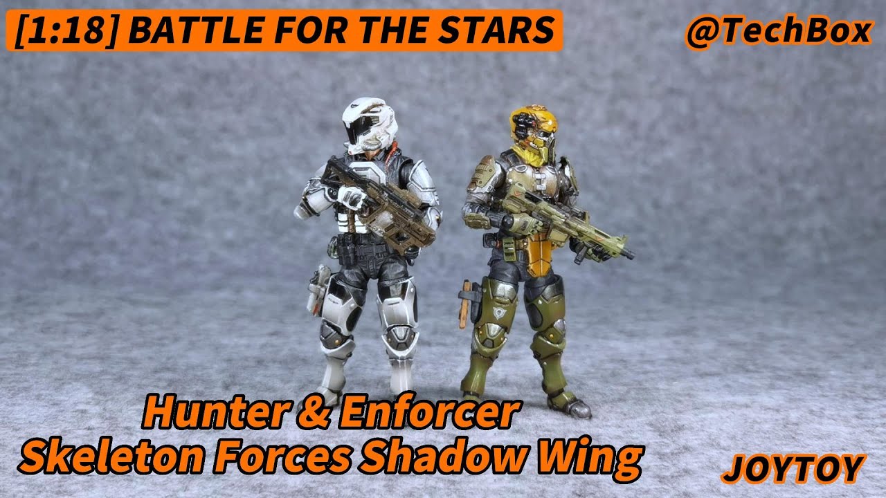 Joytoy Battle For The Stars,Skeleton Forces Shadow Wing - Hunter & Enforcer,1/18 scale action figure