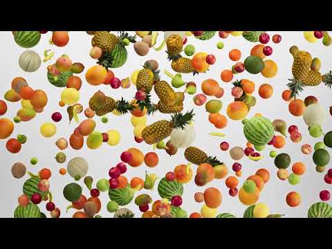 Fruit Large Explosion 4K 60fps - Alpha Channel for Overlays