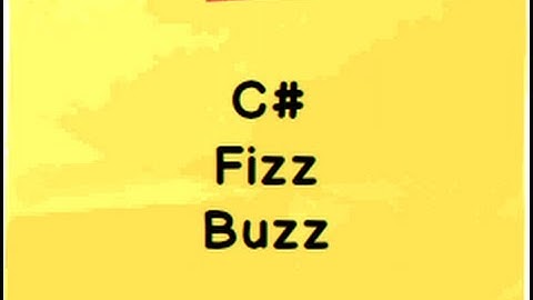 FizzBuzz C# interview questions