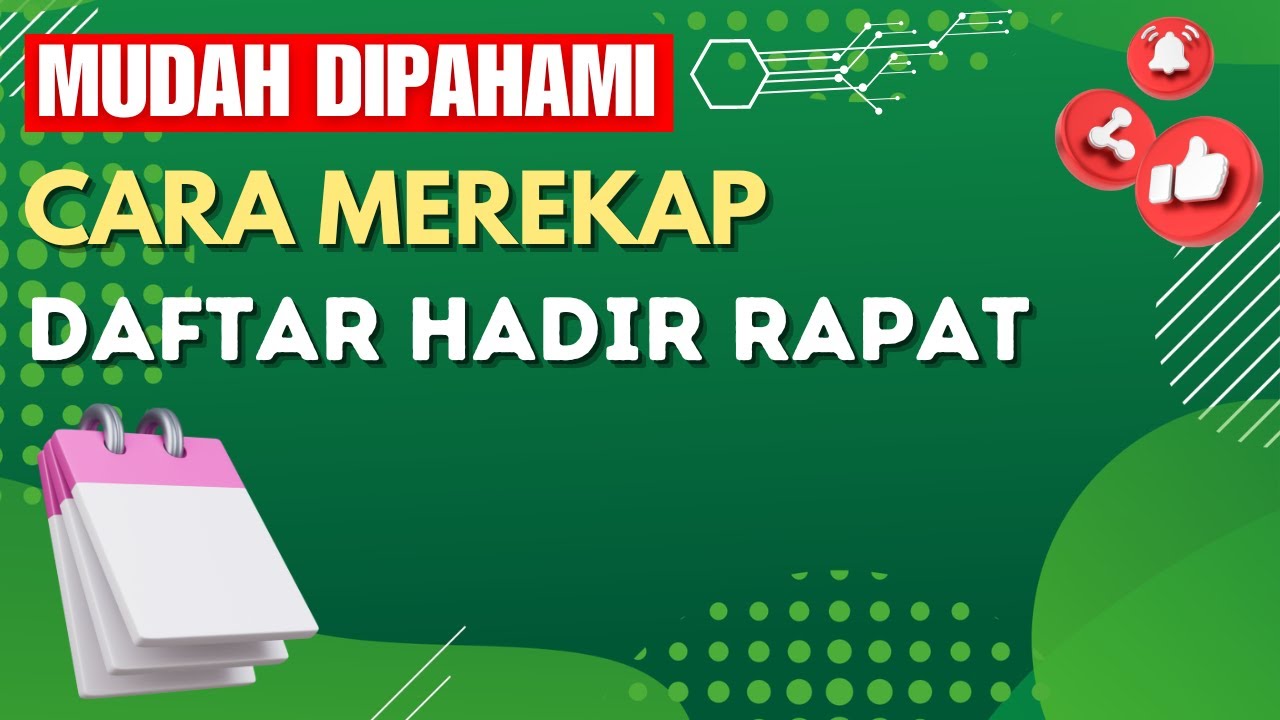 Cara Rekap Daftar Hadir Rapat | Belajar Excel Pemula - YouTube