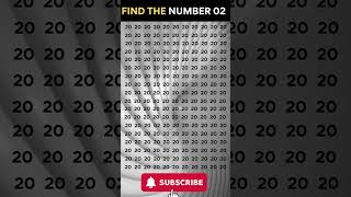 Find the Number 02 🔍 Hidden Among the 20s | Part 8 Eye Challenge #shorts