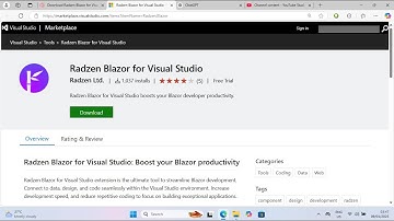 How To Install Radzen Blazor For Visual Studio