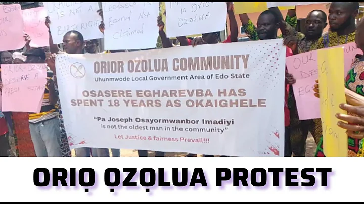 The Indigenes Of Oriọ Ọzọlua Protests Over The Installation Of A Younger Elder As Ọdiọnwere