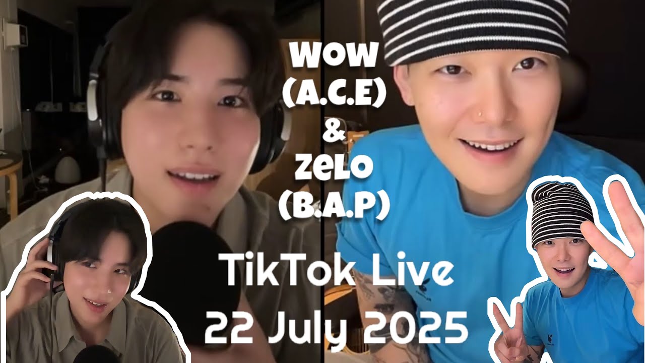Wow (A.C.E) TikTok Live with hometown friend Zelo (B.A.P) 💜💙