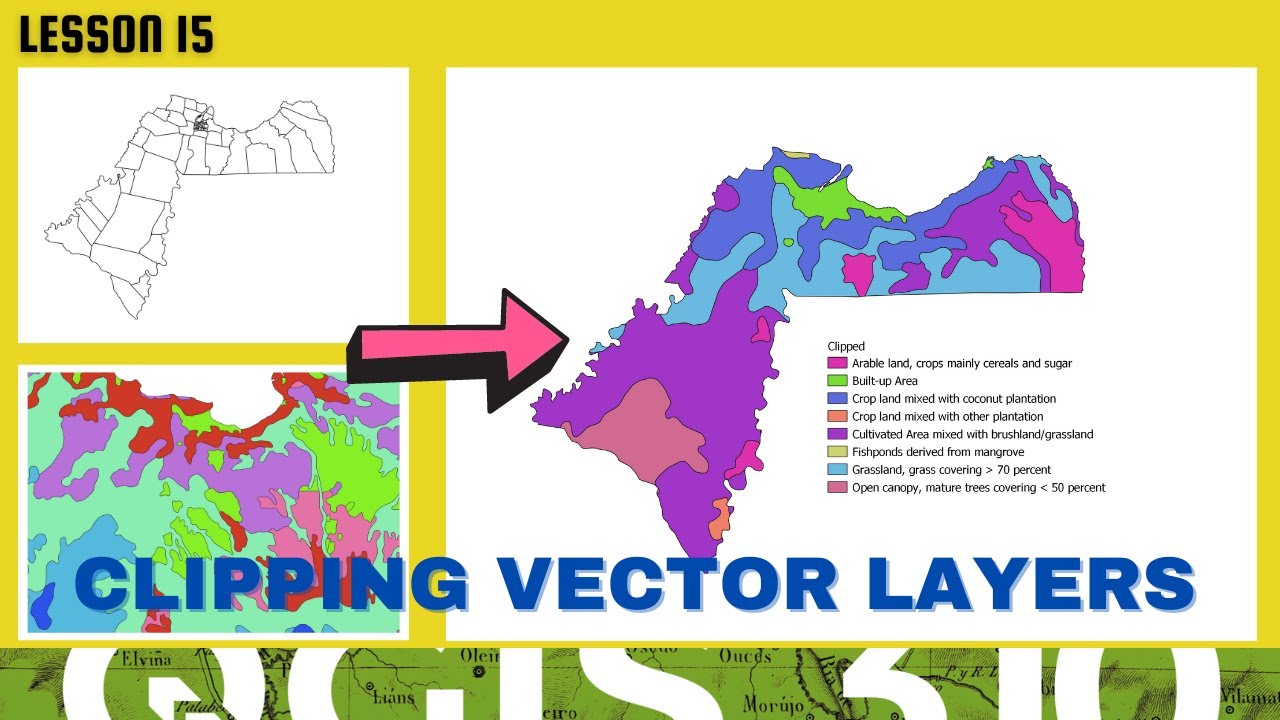 QGIS Lesson 15: Clipping vector layers | tutorial video - YouTube