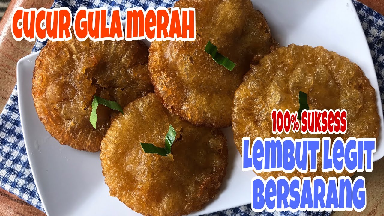 RESEP KUE CUCUR GULA MERAH | LEMBUT LEGIT BERSARANG 