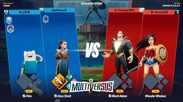 MultiVersus | Finn and Arya Stark vs. Black Adam and Wonder Woman
