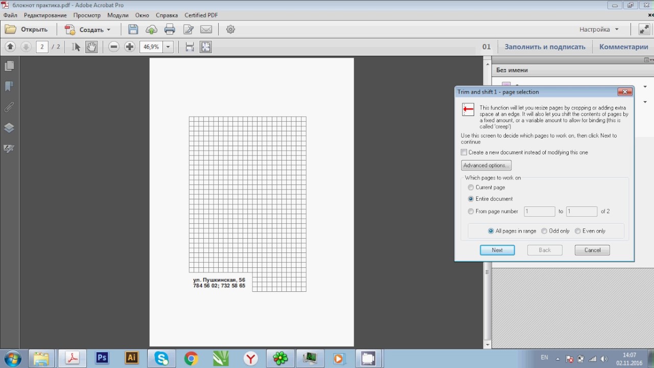 Adobe Acrobat Pro  - Quite Imposing Plus Trim and Shift