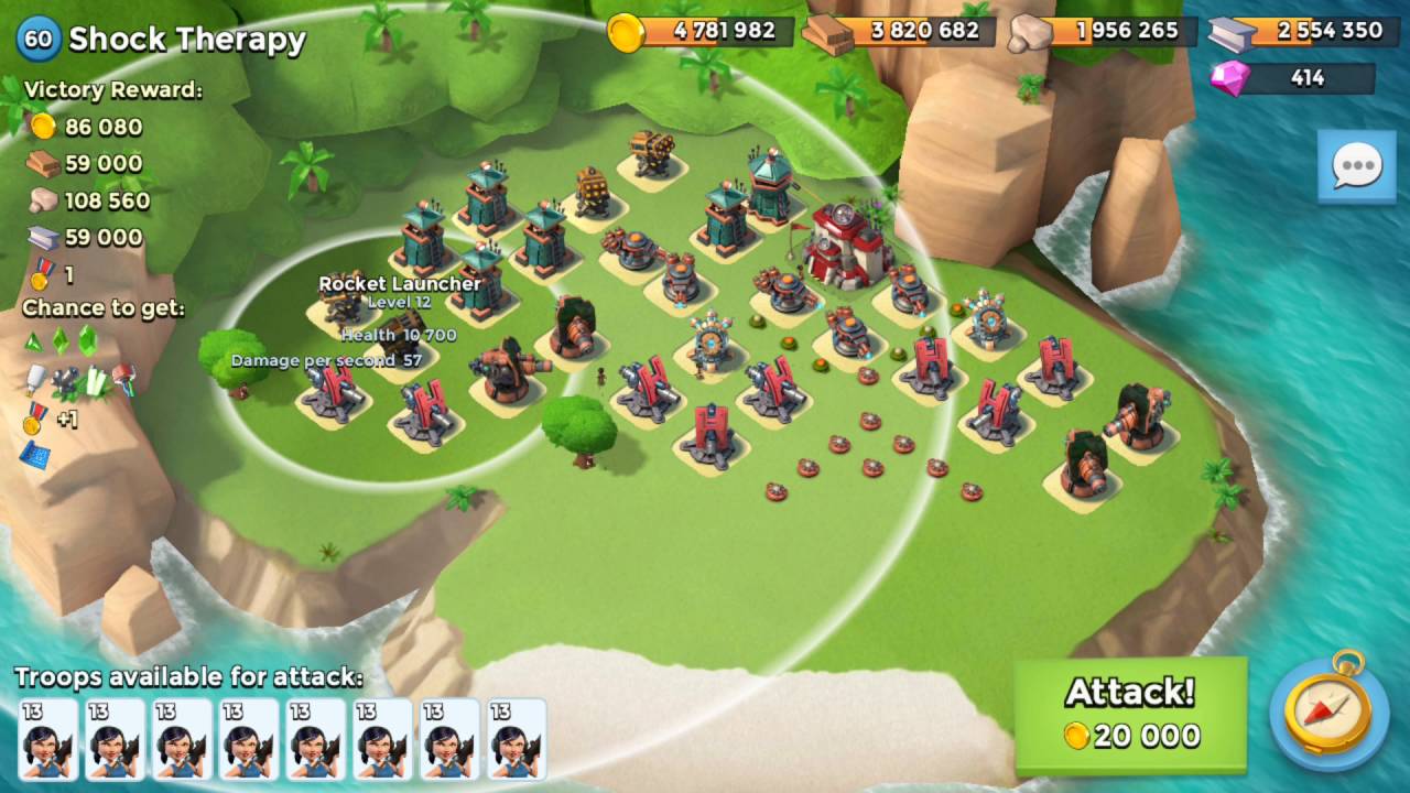 Boom Beach Blackguard base Shock Therapy - smooka