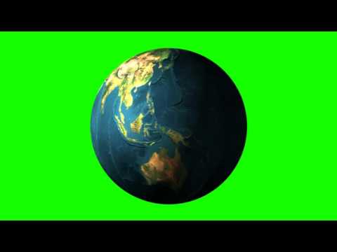 3D Earth Green Screen Free Royalty Footage 