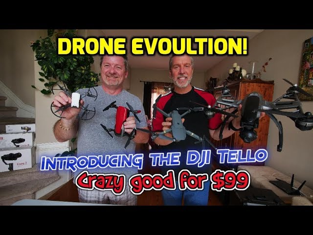 Evolution of the Hobby Drone in 2 yrs.  Introducing the DJI Tello.  Small $99 drone!