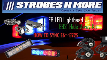 How To Sync The Strobes N More E6 Surface Mount To The E92 Hide Away