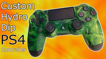 Custom Green Flame Hydro Dip Ps4 Controller Satisfying