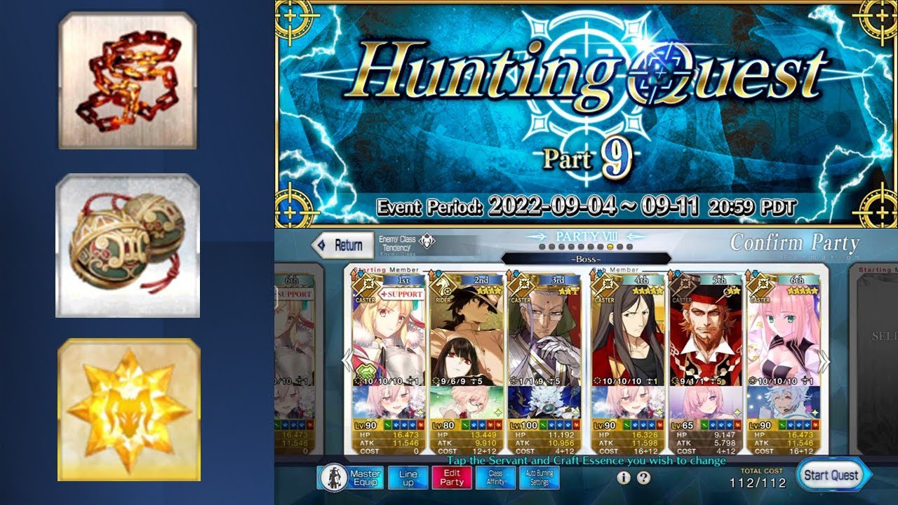 [FGO] Hunting Quest 9 Day 1: Soulless Hunt 90+ | 3 turn | ft. Ryouma ...