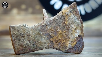 I Turned This RUSTY AXE Into A Work Of Art!(short)