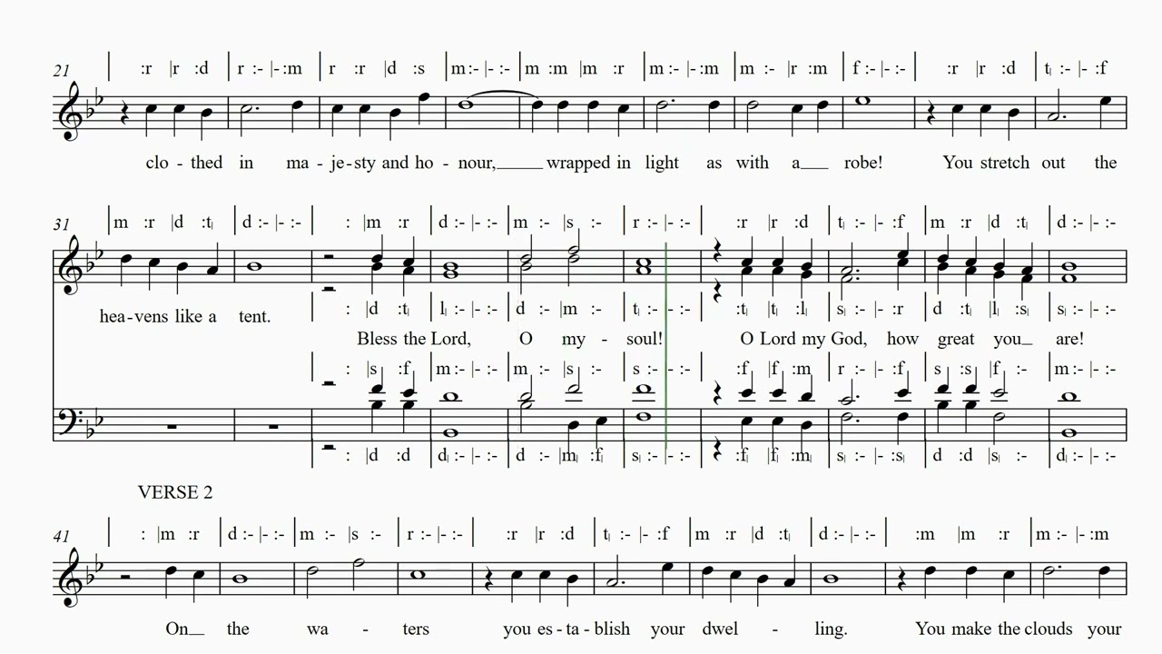 Resp Psalm 104  Bless the lord, O my Soul!