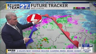 Tracking multiple storm systems this week