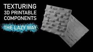 Texturing 3d Printed Terrain - The Lazy Way