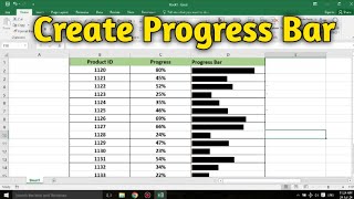 How to Create Progress Bar in Excel | Ms Excel Tutorial for Beginners