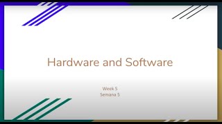 USC Young Scientists Program - 4th Grade - Spring Semester - Week 5 - Hardware & Software