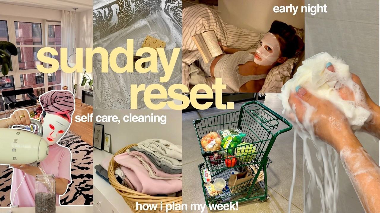 Thumbnail for SUNDAY RESET ROUTINE 🫧 self care, deep cleaning + prep for a productive week!