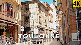 TOULOUSE Ville Rose🇫🇷 Occitanie South of France Walk 4K Donjon du Capitole➜ Quartier Saint Georges