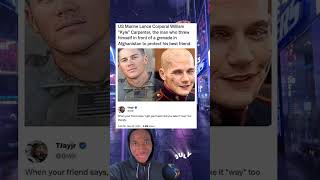 U.S. #marine Lance Corporal William 'KYLE' Carpenter, the man who threw himself in front of a