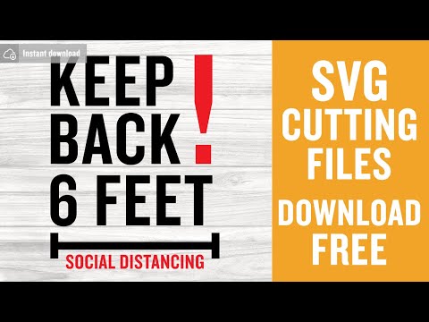 Social Distancing Svg Free Cutting Files for Silhouette Instant Download