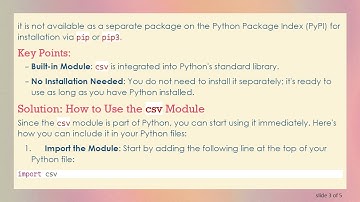 Understanding the csv Module Error in Python: Why You Can