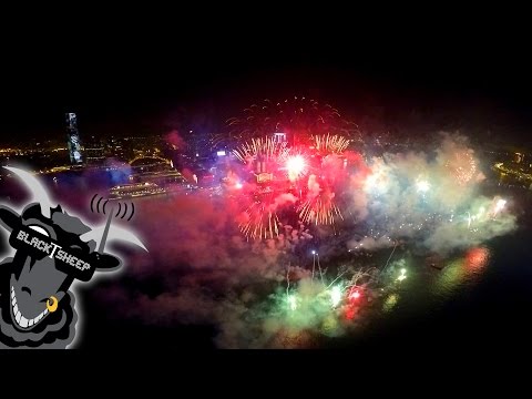 HONG KONG FIREWORKS 2015 - Filmed with a Drone [Team BlackSheep]