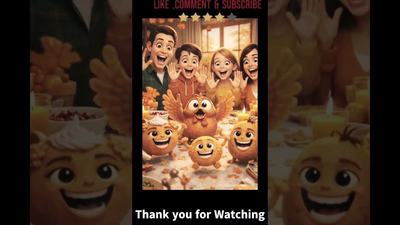🦃 When Thanksgiving Dinner Comes To Life! 😱✨ #shorts #viral #ytshorts #animatedstory