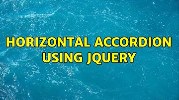 Horizontal accordion using jQuery