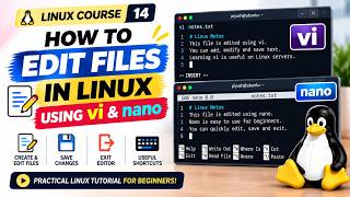 How to Edit Files in Linux Using vi & nano | Linux Text Editors for Beginners