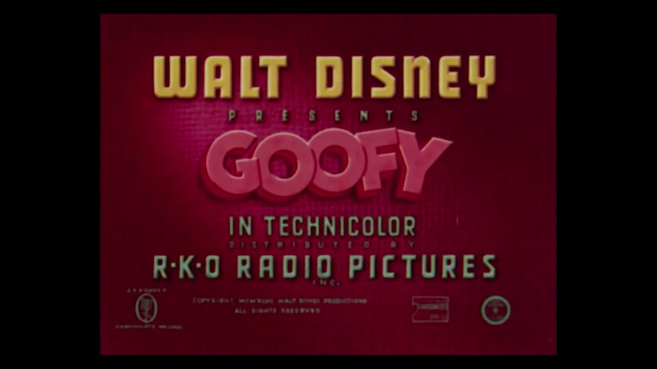 Goofy – The Big Wash (1948) – original RKO titles
