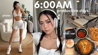 Productive days in my life | 6AM morning, pilates, what I eat, busy days, skincare routine &amp; healing