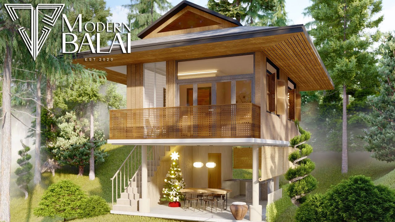Free Modern Bahay Kubo 42 Sqm Two Storey House With Interior Design Modern Balai Mp3 With 08 04