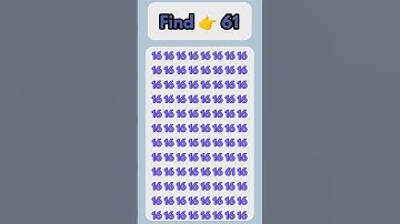 Find the odd number 61 #shorts #youtubeshorts #oddoneout