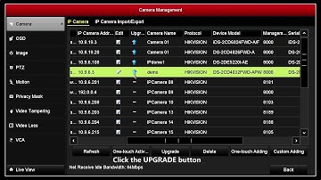 How to upgrade Hikvision IPCamera via NVR