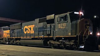 CSX M693 W/CSX 4710 MAC Lead's 3 Engine's Manifest in Augusta, Ga
