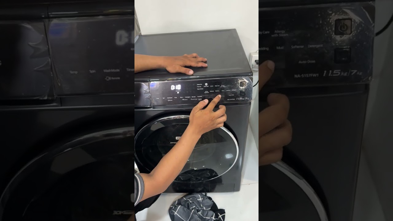 PART2: Demo of Panasonic NA-S157FW1BPH front load washing machine